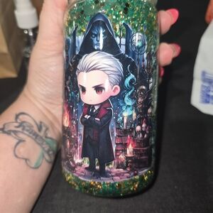Chibi Character Tumbler with Glitter